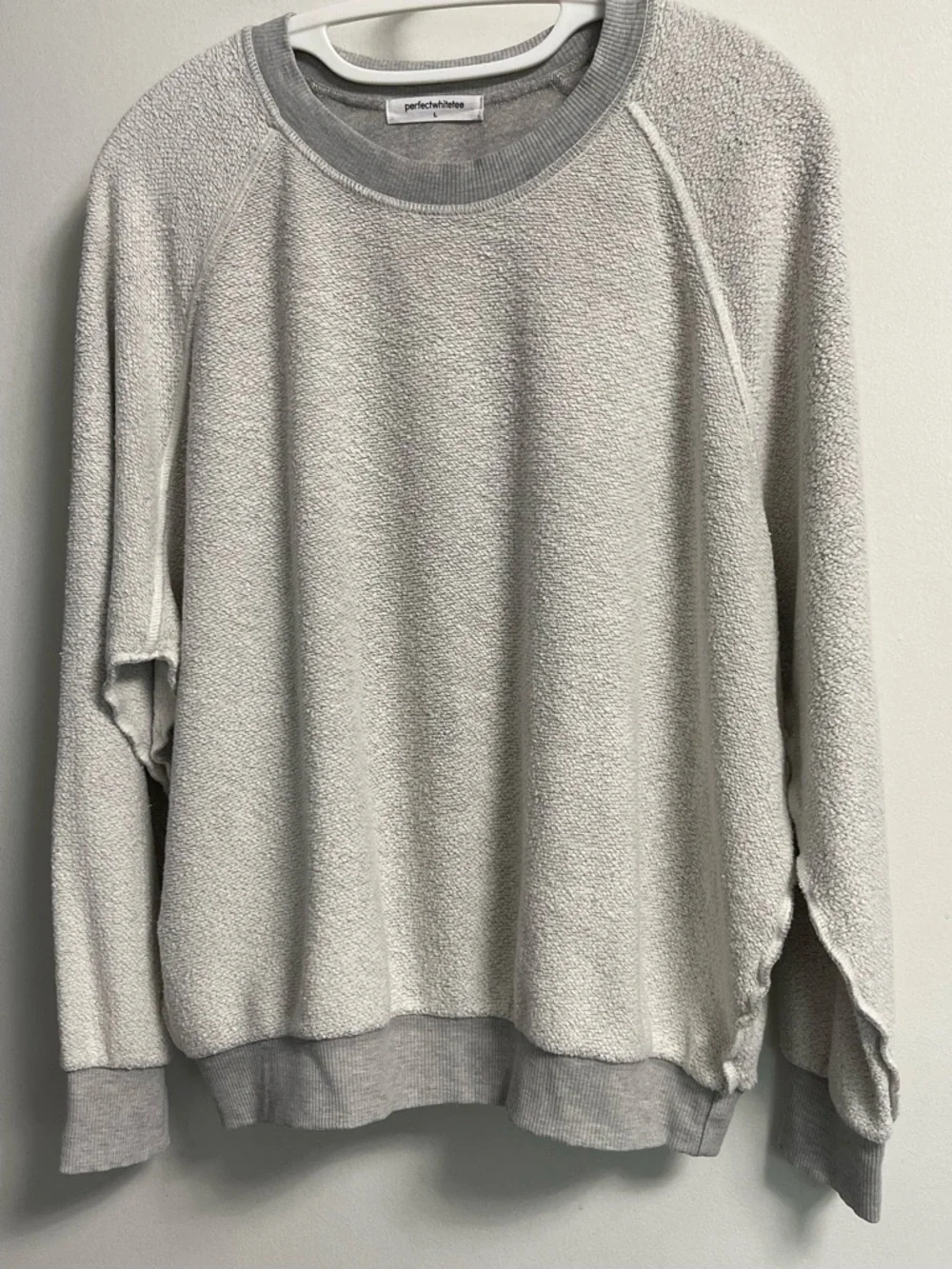 Perfectwhitetee Ziggy- Heather Gray Reverse Fleece Sweatshirt - Picture 5 of 5